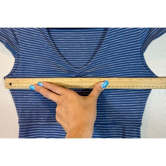 Toad&Co Rosemarie Samba V-Neck A-Line Striped Dress Women's XS - Picture 7 of 8